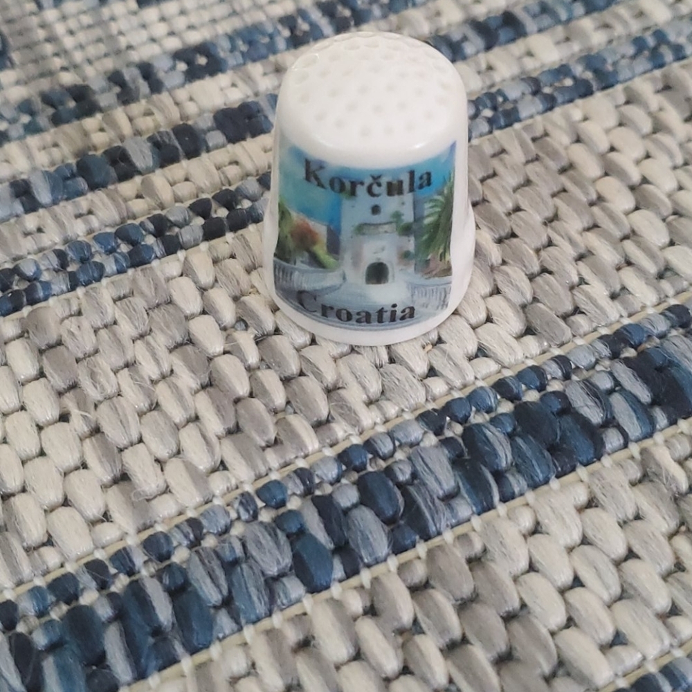 Porcelain Korcula Croatia Thimble